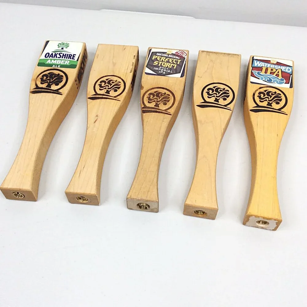 Lot‎ of 5 Oakshire Beer Tap Handles Amber Ale Watershed IPA Line Dry Rye Winter
